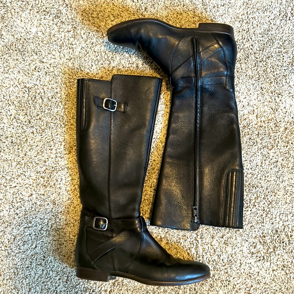 UGG “Beryl” black Leather Riding Boots